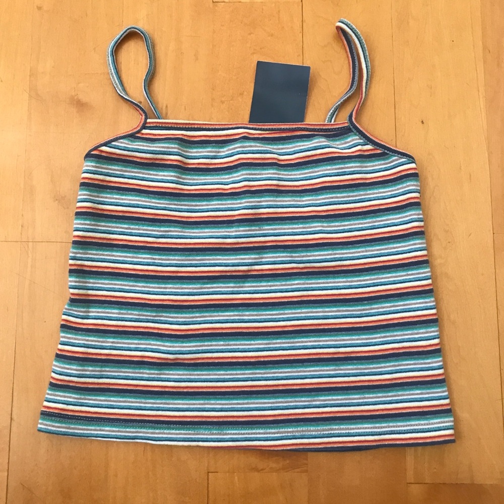 Brandy Melville Rainbow Striped Tank Top NWT